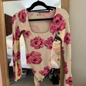 Free people floral bodysuit